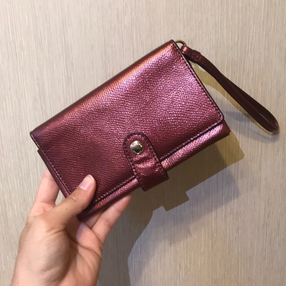 Coach Wristlet in Maroon